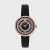 Armani Women Two-Hand Black Leather Watch 30 mm-Black