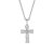 Bulgari Unisex Croce Pendants Necklace in White Gold and Pave Diamonds-Silver