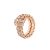 Bulgari Unisex Serpenti Viper Ring in Rose Gold with Pavé Diamonds