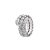 Bulgari Unisex Serpenti Viper Ring in White Gold with Pavé Diamonds-Silver