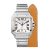 Cartier Men Santos De Cartier Watch Large Model in Steel-Silver