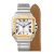 Cartier Men Santos De Cartier Watch Large Model in Yellow Gold and Steel-Silver