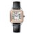 Cartier Unisex Santos-Dumont Watch Small Large Model in Pink Gold and Steel-Silver