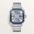 Cartier Women Santos De Cartier Watch Mechanical Movement 39.8 mm in Manual Winding-Navy