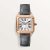 Cartier Women Santos-Dumont Watch Quartz Movement in Rose Gold-Silver