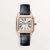 Cartier Women Santos-Dumont Watch Quartz Movement in Steel-Black