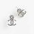 Chanel Women Stud Earrings in Metal & Strass-Gray