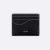 Dior Men Saddle Card Holder Black Grained Calfskin