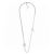 Collar largo Dior Women 30 Montaigne de metal con acabado plateado y cristales plateados