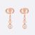 Dior Women CD Navy Earrings Pink-Finish Metal with Pink Resin Pearls and Crystals