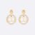 Dior Women Clair D Lune Earrings Gold-Finish Metal and Silver-Tone Crystals