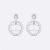 Dior Women Clair D Lune Earrings Silver-Finish Metal and Silver-Tone Crystals