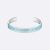 Bracelet jonc Dior Femme Code en métal finition argentée et laque turquoise