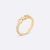 Dior Women Dio(r)evolution Ring Gold-Finish Metal and White Crystals