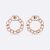 Dior Women Petit CD Earrings Bronze-Finish Metal with White Resin Pearls and Light Pink Crystals