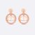 Dior Women Petit CD Earrings Pink-Finish Metal and White Crystals