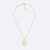 Dior Damen Petit CD Halskette, goldfarbenes Metall, V1128WOMCY