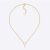 Dior Women Petit CD Necklace Gold-Finish Metal with a White Resin Pearl