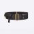 Dior Women Saddle Belt Black Smooth Calfskin and Technical Fabric 80 MM