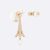 Dior Women Tribales Earrings Gold-Finish Metal and White Resin Pearls