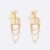 Dior Women Tribales Earrings Gold-Finish Metal with White Resin Pearls