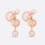 Dior Women Tribales Earrings Pink-Finish Metal with Pink Resin Pearls and Crystals