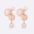 Pendientes Dior Tribales para mujer, de metal con acabado rosa, perlas de resina rosa y cristales.
