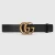 Gucci Unisex GG 2015 Re-Edition Wide Leather Belt Black Smooth Leather 3.8 CM Belt Width