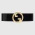 Gucci Unisex GG Blondie Wide Patent Belt Round Interlocking G 7 CM Width