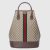 Gucci Unisex GG Savoy Duffle Bag Beige Ebony GG Supreme Canvas 760227