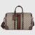 Gucci Unisex GG Savoy Small Duffle Bag Beige Ebony GG Supreme Canvas 724642