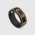 Gucci Unisex Icon Ring mit gelbgoldenem, ineinandergreifendem G-Logo – Schwarz 606826I0H118029