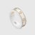 Bague Gucci Icon unisexe en or jaune avec logo G entrelacé blanc 606826J85V58062