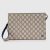 Gucci Unisex Pouch GG Detail Beige Ebony GG Supreme Canvas Blue Leather Style