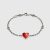 Gucci Women Heart Bracelet with Interlocking G-Red