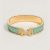 Hermes Women Clic H Bracelet in Enamel with Gold-plated Hardware-Green