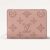 Louis Vuitton LV Unisex Cléa Wallet Magnolia Pink Mahina Perforated Calf Leather