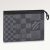 Louis Vuitton LV Unisex Pochette Voyage Gray Damier Graphite 3D Coated Canvas Black Cowhide Leather