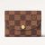 Louis Vuitton LV Unisex Rosalie Coin Purse Damier Ebene Coated Canvas Grained Cowhide Leather