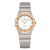 Omega Women Constellation Quartz 28 mm in Steel and Yellow Gold-White