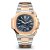 Patek Philippe Men Nautilus Self-winding 40.5 mm in Steel and Rose Gold-Blue