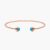 Piaget Women Possession Open Bangle Bracelet in 18K Rose Gold-Blue