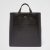 Prada Men Brushed Leather Tote Bag with Water Bottle-Black 2VG113