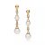 Tiffany HardWear Triple Drop Link Earrings in Yellow Gold with Freshwater Pearls