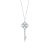 Tiffany Keys Tiffany Victoria Key Pendant in Platinum with Diamonds-Silver