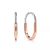 Tiffany Lock Earrings in Rose and White Gold with Diamonds