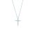 Tiffany Necklaces Cross Pendant in Platinum with Diamonds-Silver