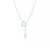 Tiffany Open Heart Lariat Necklace in Silver with Pearls