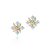 Tiffany Schlumberger Lynn Earrings in Gold and Platinum with Diamonds