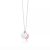 Tiffany Women Pink Double Heart Tag Pendant in Silver Mini